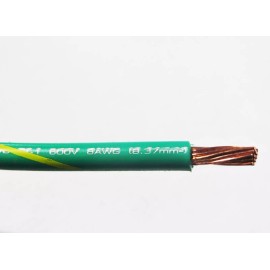 ACDC MTW 8 GAUGE AWG GREEN/YELLOW STRIPE 19 STRANDS COPPER GROUND WIRE 50' FT