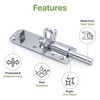 Galvanised Brenton Bolt Sliding Door Lockable Padbolt – 4" (100mm)