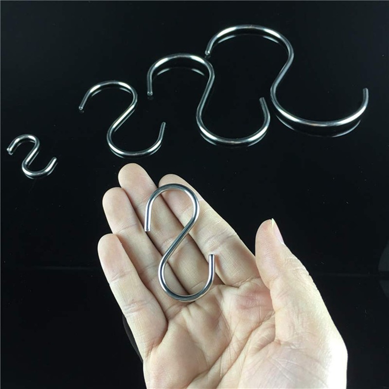 S Shaped Hook, Stainless Steel, S-Shaped Hook, Hanging, Storage, S
