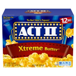 ACT II Xtreme Butter Microwave Popcorn, 12 ct, 33.01 oz