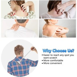 YIMICOO Extendable Back Scratcher for Men 3 Pack Portable Telescopic Metal Bac