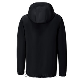 FARVALUE Men's Hooded Softshell Jacket Water Resistant Lightweight Insulated Fleece Lined Windbreaker Black X-Large