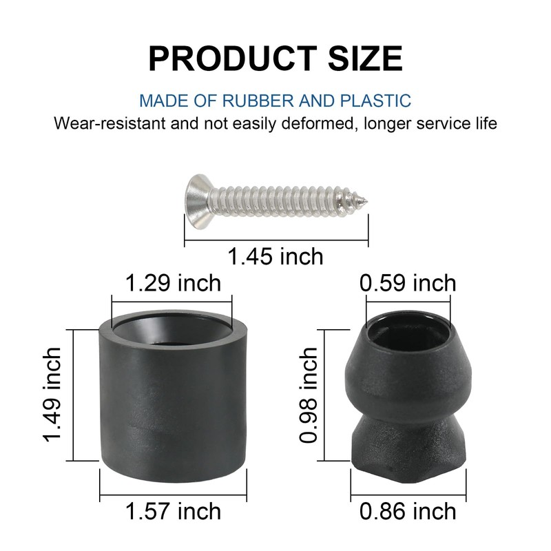 RADHLBNIU Trailer Door Holder Kit Low Profile Rubber Door Holder