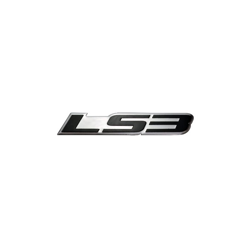 ERPART LS3 Embossed Black on Highly Polished Silver Real Aluminum