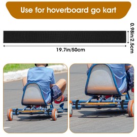 Hoverboard Seat Attachment Straps Adjustable Hoverboard Attachment Replacement Straps for Hoverboards Go Kart Accessories, Compatible with 50cm Electric Self-Balancing Scooters (8PCS)