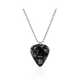 Kbtany Guitar Pick Pendant Necklace - Rock Music Accessories - Gifts for Women Men and Music Lovers