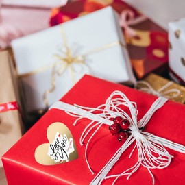 Pack of 100 Labels, Scratch Off Stickers, Heart Scratch Labels, Dialog Box Scratch Stickers, Scratch Stickers for Postcard Wedding, Silver, Gold, Red