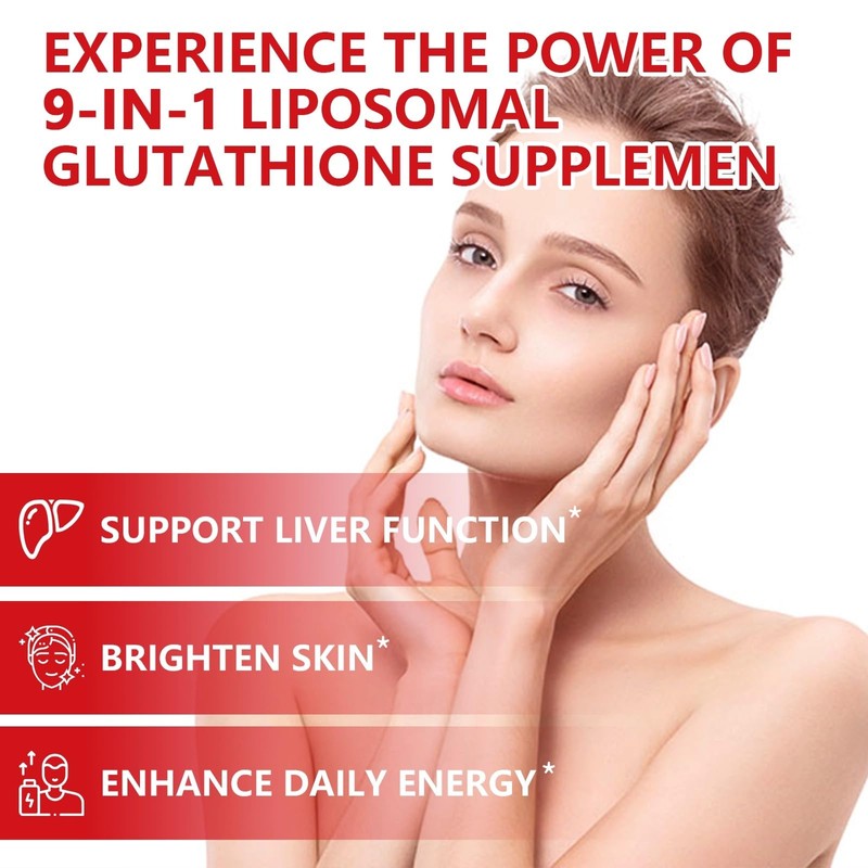 Aouewnk 2 Packs 2500MG Liposomal Glutathione Gummies Supplement