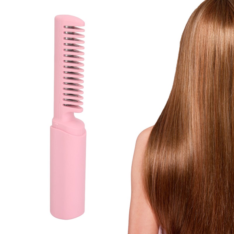 Cordless Hair Straightening Brush Prevent Damage USB Rechargeable Hair Straightener