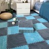 12 Pcs Interlocking Carpet Shaggy Tiles - 12" x 12",