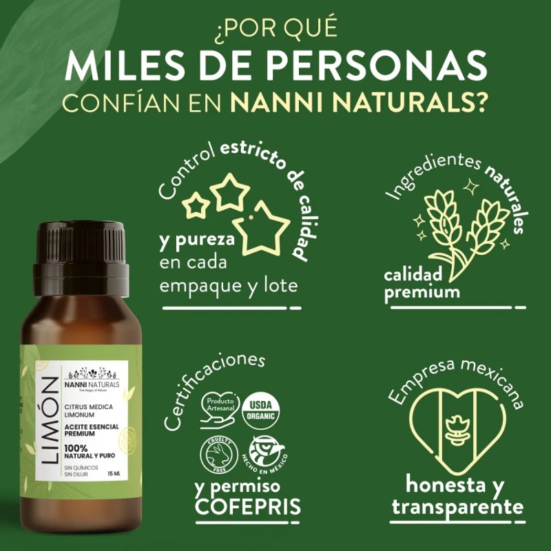 Aceite Esencial De Limón Puro 15ml Para Difusor Y Aroma