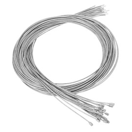 PATIKIL 1m/3.3Ft Ceiling Hanging Wire Ropes, 20 Pcs 1.2mm Stainless Steel Light Suspend Cable Picture Hanging Rope Wire for Pendant Light Fitting Aquarium Lights, Silver Tone