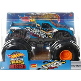 Hot Wheels Monster Trucks Oversized 1:24 Scale Metal Die-Cast Toy Truck (2024 Podium Crasher Blue)