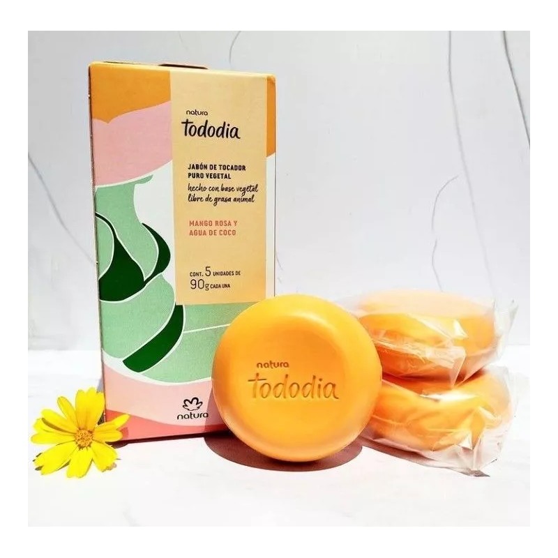 Natura Jabones En Barra Mango Rosa Y Agua De Coco
