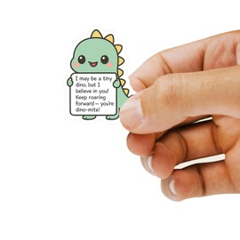 Obujopal 100 Pcs Emotional Support Animal Stickers, Cute Affirmation Stickers for Kids Teacher Water Bottle Laptop Phones, Positive Quote Vinyl Waterproof