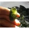 PELEIFA Moldavite Crystal Meteorite Tektite Necklace, Raw Moldavite Czech Meteorite,