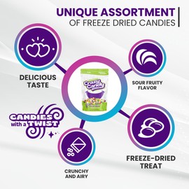 Andersen's Crazy Candy Freeze Dried Candy - Freeze Dried Sour Bites, 4.2 Ounces