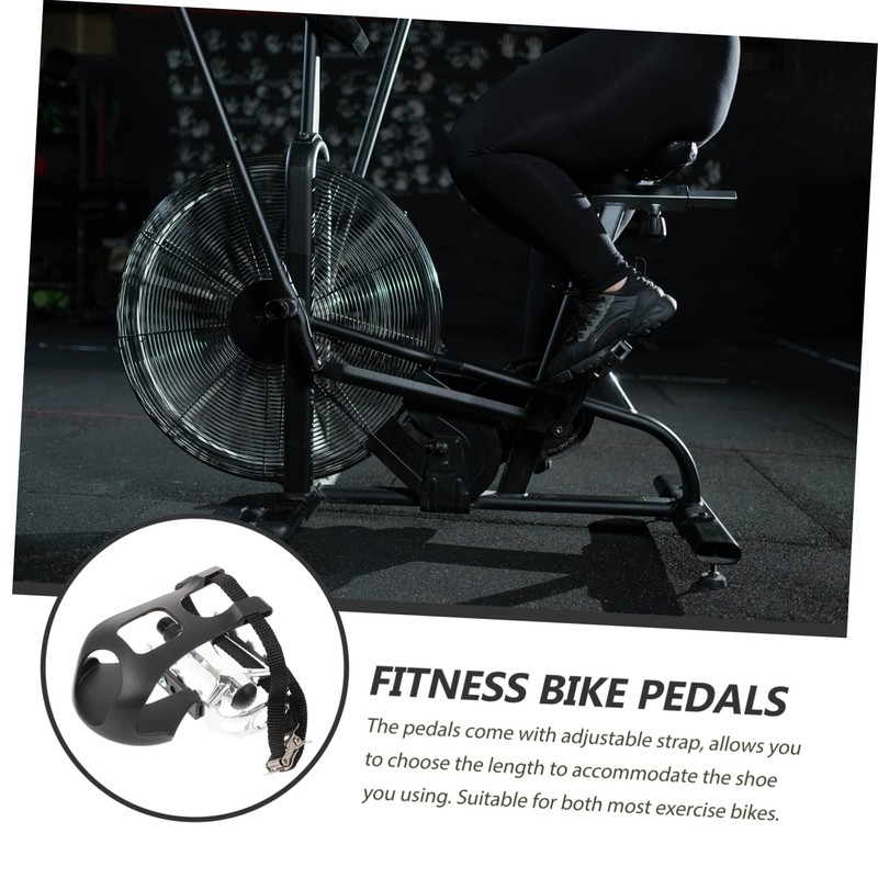 Outanaya 1Pair Rotating Pedals for Exercise Bikes Easy Installation Straps