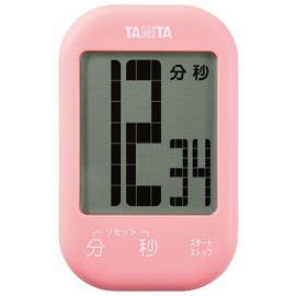 Tanita TD-413-PK Kitchen Study Learning Timer with Magnet, Digital Timer 100 Minute Meter, Large Display, Strawberry Pink