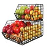 2 Tier Stackable Wire Basket-Kitchen Counter, Pantry Organization and Storage