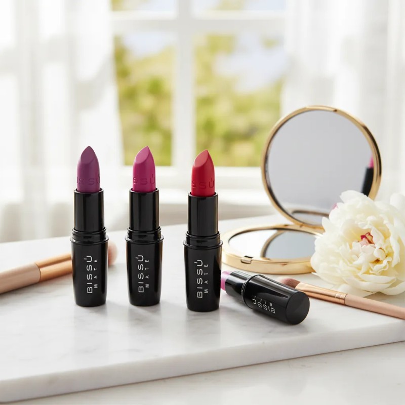 Pack 4 Piezas Labial Mate Bissù Varios Tonos