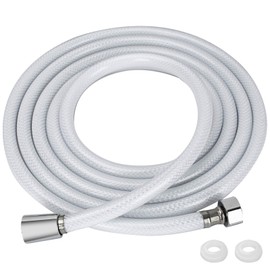 JatilEr Shower Hose, 3 m, Smooth PVC Shower Hose, Plastic Shower Hoses, Universal Replacement Twist-Proof Explosion Protection Shower Hoses with 2 Shower Hose, Sealing Ring