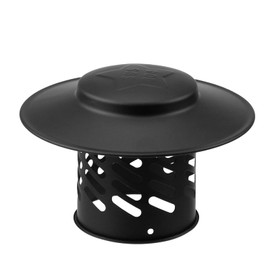 Semetall Chimney Cap 3-Inch,304 Stainless Steel Chimney Cover,Stove Pipe Chimney Cap with Screws,Black