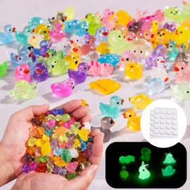 pkaoakyo Tiny Resin Animals Figures to Hide Mini Resin Animals Bulk for Miniature Fairy Garden Accessories Micro Landscape Aquarium Potted Decoration