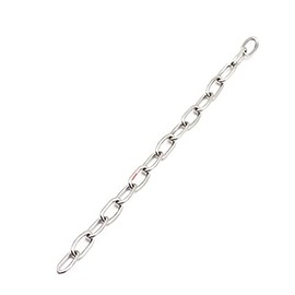 Small Metal Chain,Stainless Steel Safety Chains 20in (L) x 2MM (T) Long Link Chain Rings Light Duty Coil Chain for Hanging Pulling Towing (2mm*50cm-1 Pack)