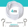 Net Curtain Wire 4m White Hanging Cord Cable set with