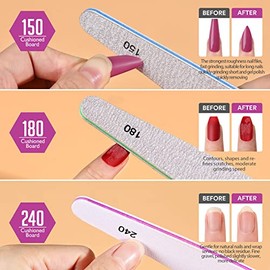 Teenitor Nail File Nail Buffer, 6 pcs Nail Files and Buffers for Natural Nails, Emery Boards for Nails, Nail Buffer and Shine Kit Nail Filer, Nail Buf