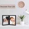 ORIVAN 5x7 Double Picture Frames Hinged Folding Photo Frames Vertical