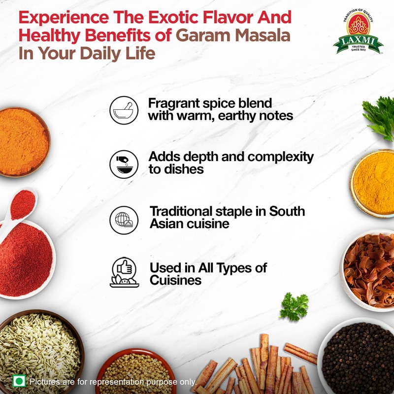 Laxmi Garam Masala 14 Oz (400gm) | A spicy and