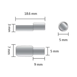 Shelf Pins 120 Pack 5mm Spoon Shape Shelf Support Pegs for Cabinet Bookcase Furniture Closet