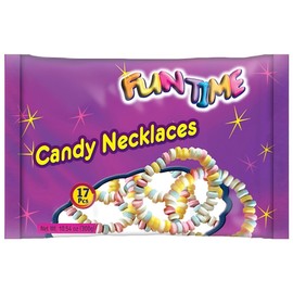 Snacktery Candy Necklace for Kids - Pack of 17 Candy Necklaces Individually Wrapped - Candy Jewelry to Create Playful, Delicious Memories - Candy Party Favors for Birthday, Summer Camps & More