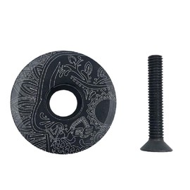 Bike Front Fork Stem Top Cap Headset Cap & Screw Bike Top Tube Cap Riding Decoration for Road Bike Stems Bike Headset Top Cap 28.6Mm 1-1/8Inch