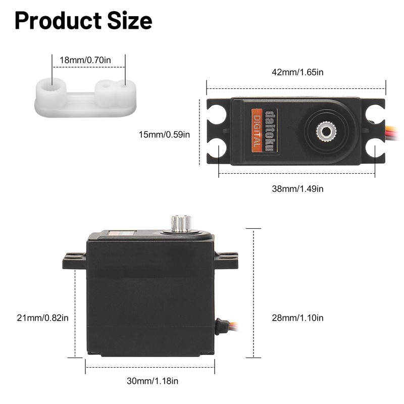 daitoku Upgrade Metal Servo for MJX Hyper Go Servo 14701B