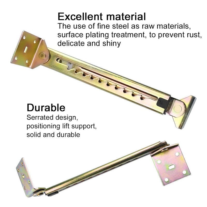 Enenes 10-Gear Adjustable Angle Hinge 2PCS Heavy Duty Lift Rod