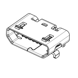 2 x 105017-1001 USB B Micro to PCB SMT PIN: 5 Horizontal USB 2.0 MOLEX