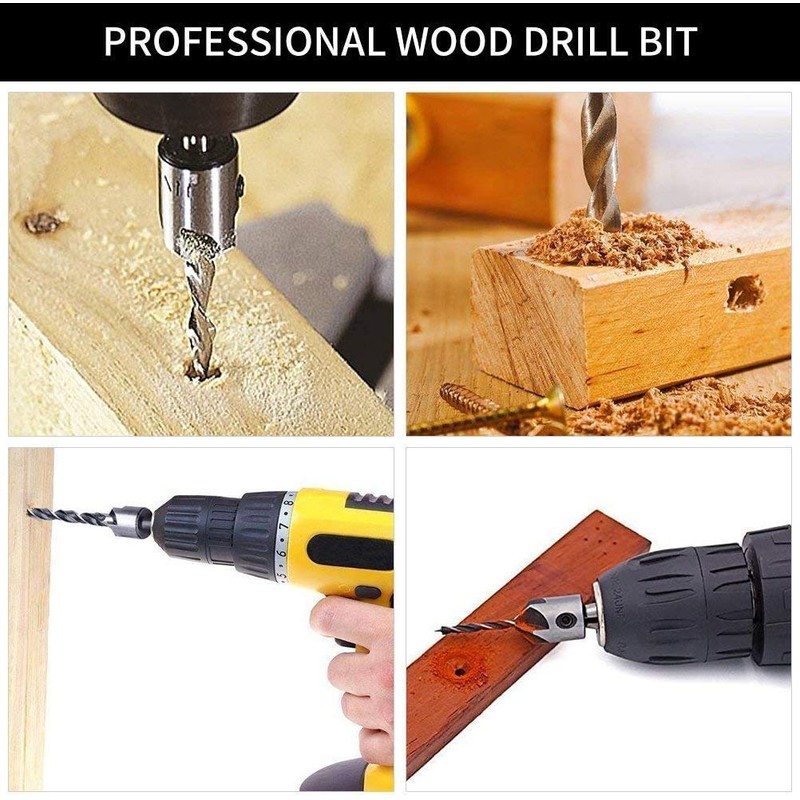 ZOYUBS Countersunk Drill Bit 7 Piece Chamfering Cutter Countersunk Drill