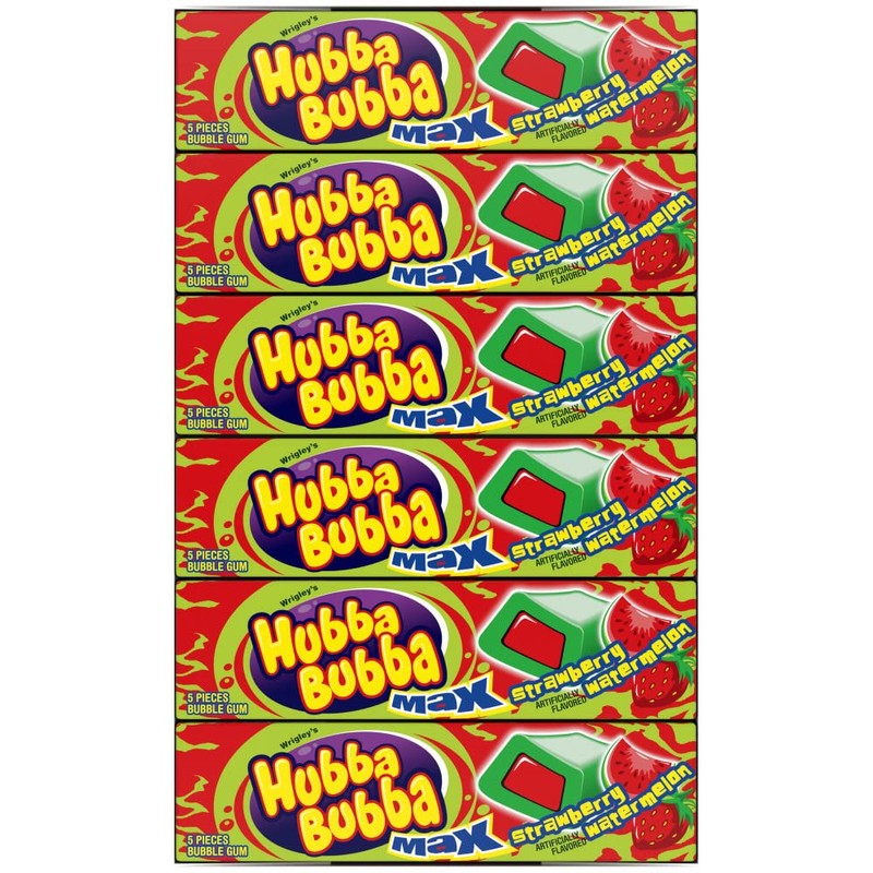 HUBBA BUBBA Bubble Gum Bulk, Chewing Gum Bulk Strawberry Watermelon