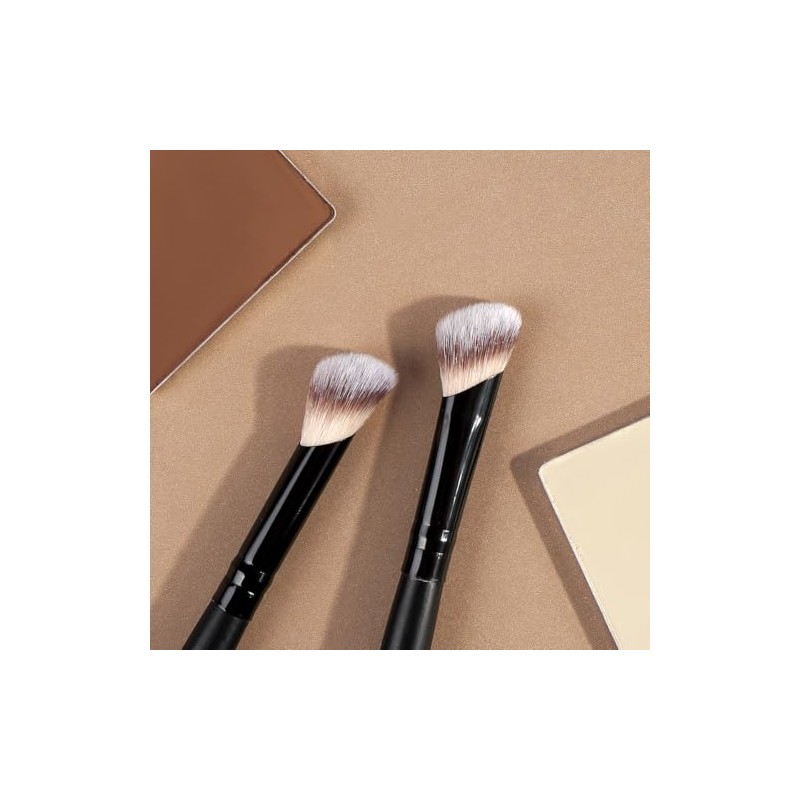 MAANGE Brochas para Maquillaje Profesional, 4 Brochas Maquillaje de Doble