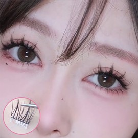 UK Myga No Glue One Touch Eyelash Self Strand Natural Beauty Eyelash Set, 1 pure + 1 travel size + 1 tweezers / 영국 마이가 노글루 원터치 속눈썹 셀프 가닥 내츄럴 뷰티 아이래쉬 세트, 퓨어 1개 + 여행용 1개 + 핀셋 1개