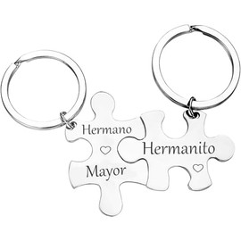 Tecreo Brother Gift, Broth er, B rother-in-law Key Chain Gif t, Funny Birthday Gift, Christmas g ift for Brothe r, Words in Spanish