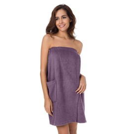 SIORO Women Bath Towels Robe Wraps, Soft Cotton Terry Spa Cloth, Plush Adjustable Closure for Shower, Travel, Pool, Gym