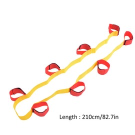 Alvinlite 8 Person Legged Race Bands Set, 1 Pair 3/5/8 Person Team Game, Game Teamwork Training for Children Adults, 210 cm