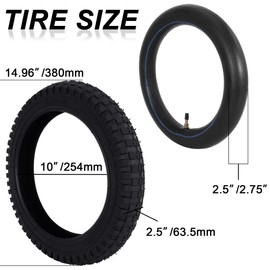 2.50-10 Tire Tube for Scooter,SOGIME 2.50X10 Tire and Inner Tube Fit Ebike Mini Bike Moped,Suitable for Paved Roads