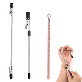 3pcs Put On Bracelet Assistance Tools, Wearing Helper Hook and Clips Quick Wear and Disassembly Fastener Helper Buddy for Jewelry Bracelets Watch Necklaces Clasps Zippers Crafts