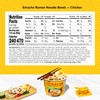CHOI Sriracha Ramen Noodle Soup, Chicken Flavored - Microwavable Bowl,