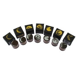 Speed mao Wooden Stamp, 7 Types of Moon, Full Moon, Crescent Moon, etc